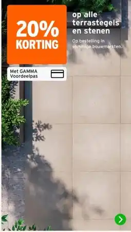 GAMMA op alle terrastegels en stenen aanbieding