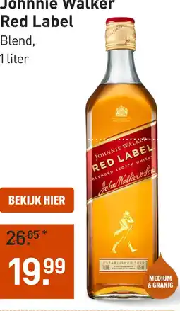Gall & Gall Johnnie Walker Red Label 100CL aanbieding
