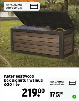 GAMMA Keter eastwood box signatur walnug aanbieding