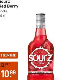 Gall & Gall Sourz Red Berry 70CL aanbieding