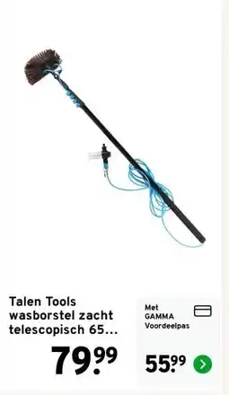 GAMMA Talen Tools wasborstel zacht telescopisch 650 cm aanbieding