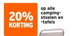 GAMMA op alle camping- stoelen en -tafels aanbieding