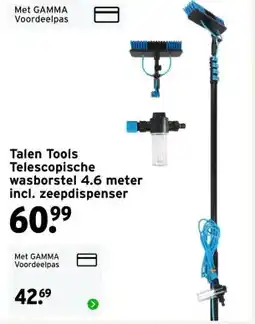 GAMMA Talen Tools Telescopische wasborstel aanbieding