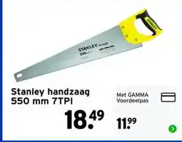 GAMMA Stanley handzaag aanbieding