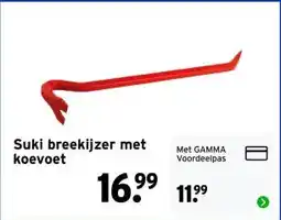 GAMMA Suki breekijzer met koevoet aanbieding