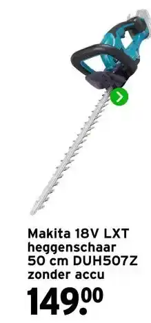 GAMMA Makita 18V LXT heggenschaar aanbieding