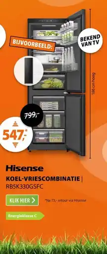 Expert Hisense RB5K330GSFC Zwart aanbieding