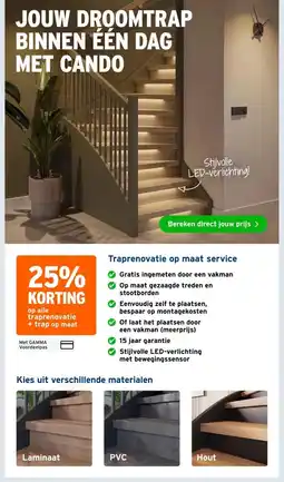 GAMMA op alle traprenovatie + trap op maat aanbieding