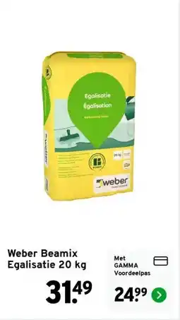 GAMMA Weber Beamix Egalisatie 20 kg aanbieding