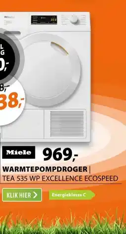 Expert Miele TEA 535 WP Excellence EcoSpeed aanbieding