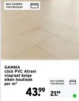 GAMMA GAMMA click PVC Atrani visgraat beige eiken houtlook aanbieding