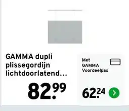 GAMMA GAMMA dupli plissegordijn lichtdoorlatend lichtgrijs (kleurnr. 6006) 60x180 cm (bxh) aanbieding