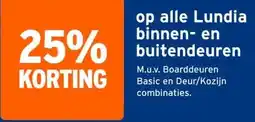 GAMMA op alle Lundia binnen- en buitendeuren aanbieding