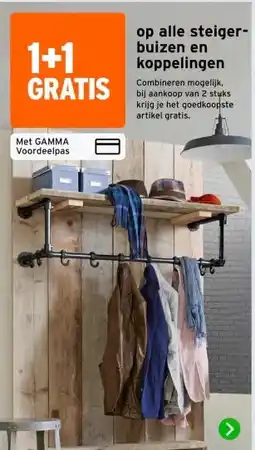 GAMMA op alle steiger- buizen en koppelingen aanbieding
