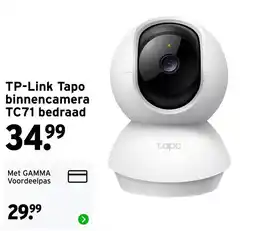 GAMMA TP-Link Tapo binnencamera TC71 bedraad aanbieding