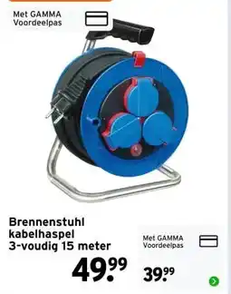 GAMMA Brennenstuhl kabelhaspel aanbieding
