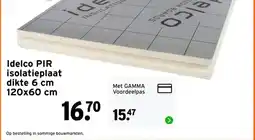 GAMMA Idelco PIR isolatieplaat aanbieding