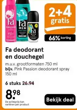 Etos Fa deodorant en douchegel aanbieding