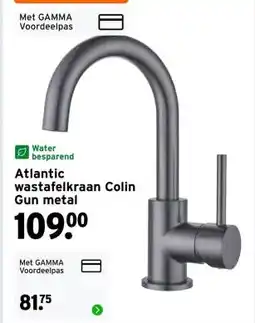 GAMMA Atlantic wastafelkraan Colin Gun metal aanbieding