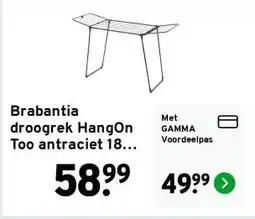 GAMMA Brabantia droogrek HangOn Too antraciet 18 m aanbieding
