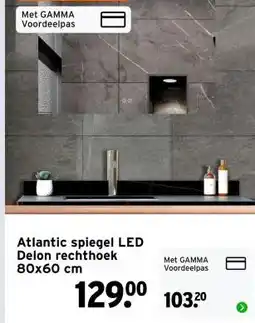 GAMMA Atlantic spiegel LED Delon rechthoek aanbieding