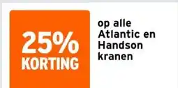 GAMMA op alle Atlantic en Handson kranen aanbieding