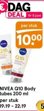 Etos NIVEA Q10 Body tubes 200 ml aanbieding