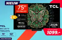 Electroworld TCL 75MQLED75L QD-Mini LED aanbieding