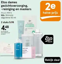 Etos Etos dames gezichtsverzorging, -reiniging en maskers aanbieding