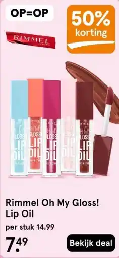 Etos Rimmel Oh My Gloss! Lip Oil aanbieding