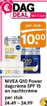 Etos NIVEA Q10 Power dagcrème SPF 15 en nachtcrème aanbieding
