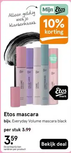 Etos Etos mascara aanbieding