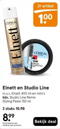 Etos Elnett en Studio Line aanbieding