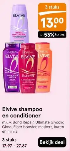Etos Elvive shampoo en conditioner aanbieding