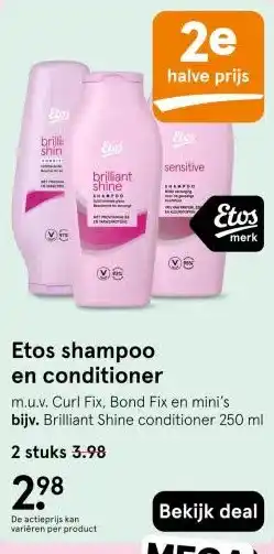 Etos Etos shampoo en conditioner aanbieding