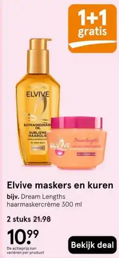 Etos Elvive maskers en kuren aanbieding