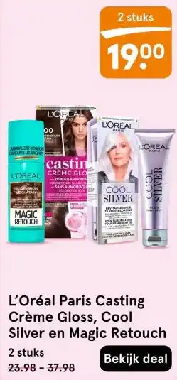 Etos L'Oréal Paris Casting Crème Gloss, Cool Silver en Magic Retouch aanbieding