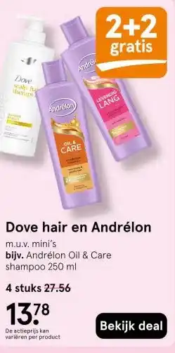 Etos Dove hair en Andrélon aanbieding