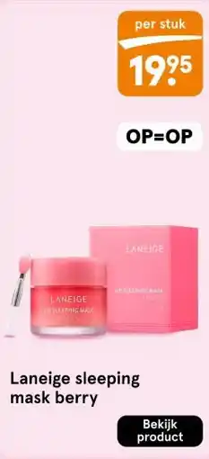 Etos Laneige sleeping mask berry aanbieding