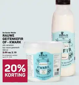 Ekoplaza De Bonte Weide RAUWE GEITENKEFIR OF-KWARK aanbieding