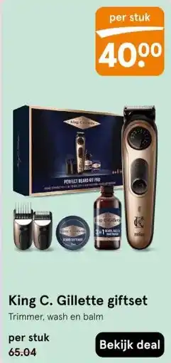 Etos King C. Gillette giftset aanbieding