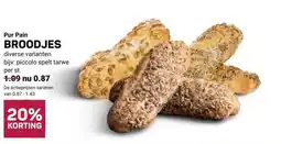 Ekoplaza Pur Pain BROODJES aanbieding