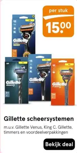 Etos Gillette scheersystemen aanbieding