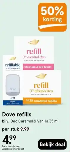 Etos Dove refills aanbieding