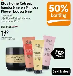 Etos Etos Home Retreat handcrème en Mimosa Flower bodycrème aanbieding
