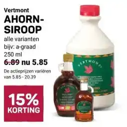 Ekoplaza Vertmont AHORN- SIROOP aanbieding