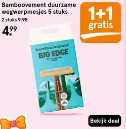 Etos Bamboovement duurzame wegwerpmesjes 5 stuks aanbieding