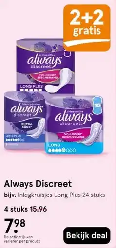 Etos Always Discreet aanbieding