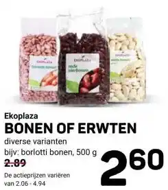 Ekoplaza Ekoplaza BONEN OF ERWTEN aanbieding
