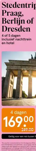 Etos Stedentrip Praag, Berlijn of Dresden aanbieding